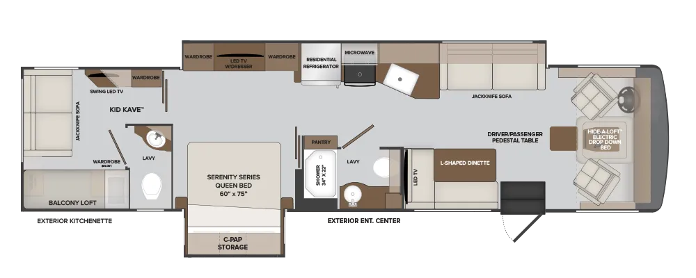Holiday Rambler Invicta 36Y floor plan