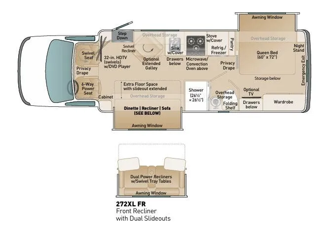 Coach House Platinum 272XL FR floor plan