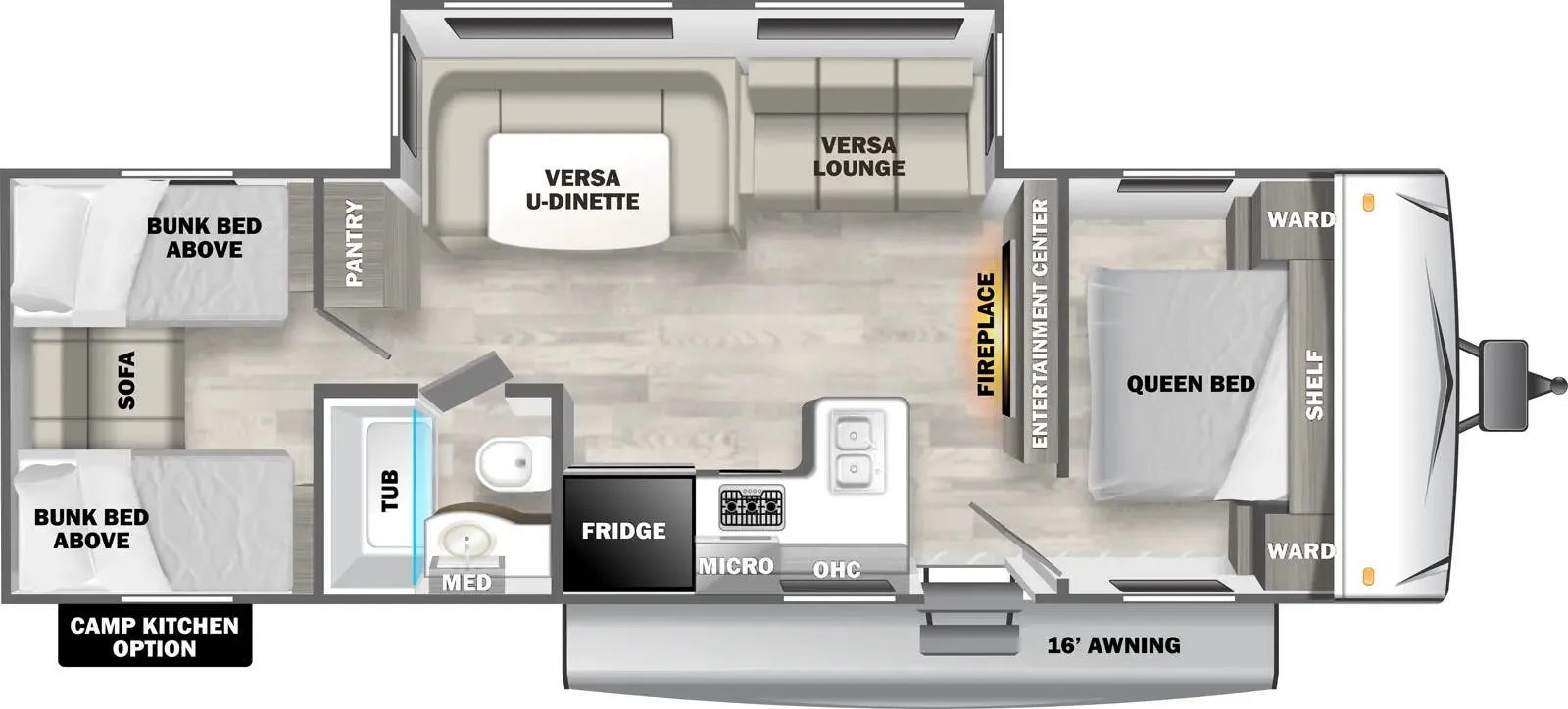 Forest River EVO Lite 2985VBX floor plan