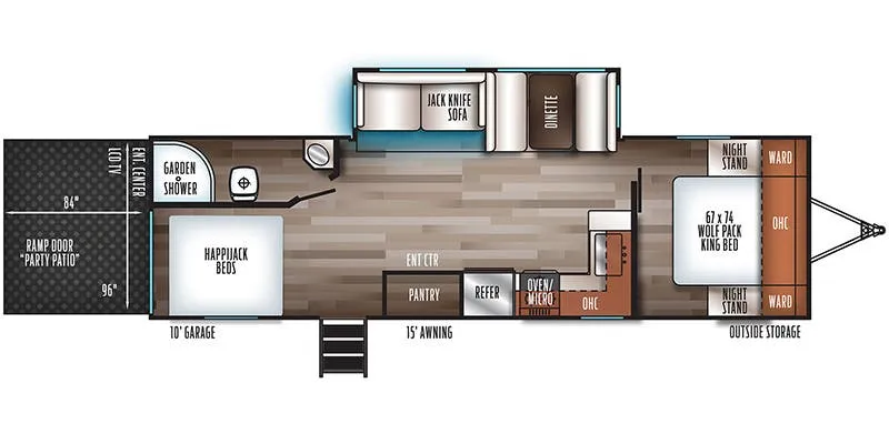 2021 Forest River Cherokee Wolf Pack 27PACK10 - Floor plan