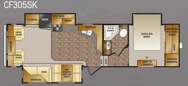 CrossRoads Cruiser Patriot CF305SK floor plan