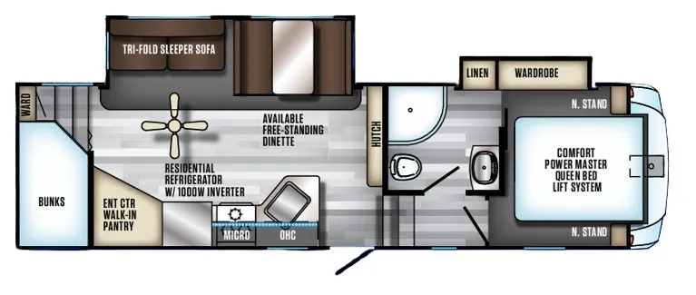 Forest River Cherokee Arctic Wolf 265DBH8 floor plan
