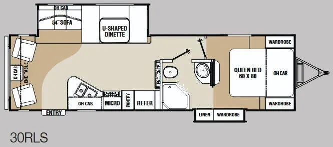 Coachmen Chaparral Lite 30RLS floor plan