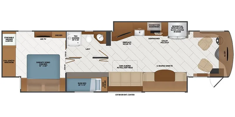 2023 Fleetwood Discovery LXE 40G floor plan