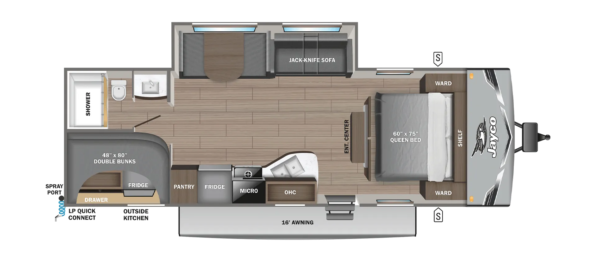 2026 Jayco Jay Flight SLX 261BHS - Floor plan