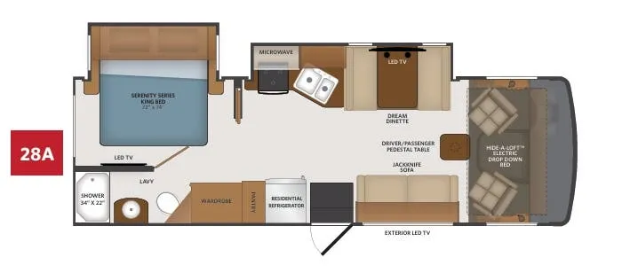 Fleetwood Flair 28A floor plan