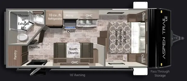 2026 Dutchmen Aspen Trail LE 19RB floor plan