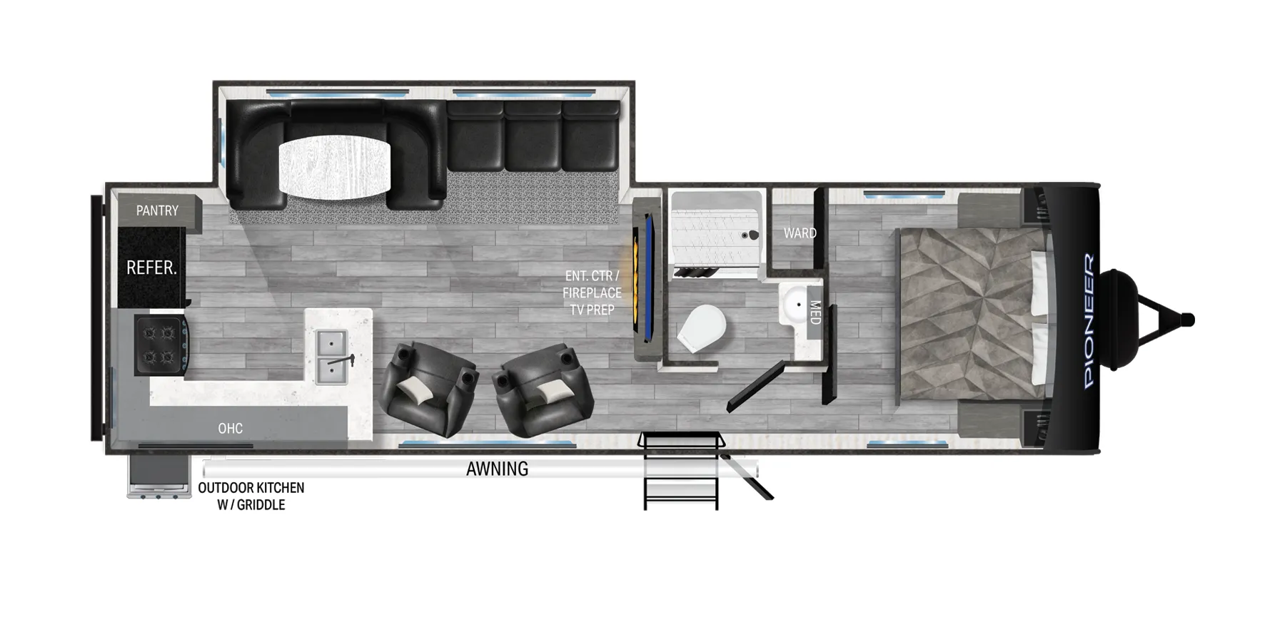 Heartland Pioneer RK300 floor plan