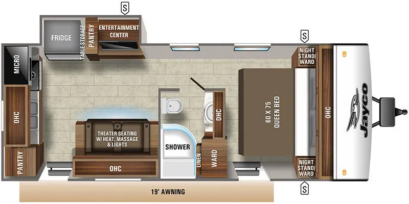 2020 Jayco Jay Feather 22RK - Floor plan