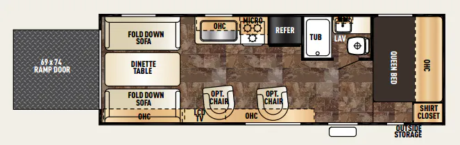 Forest River Cherokee Grey Wolf 25RR floor plan