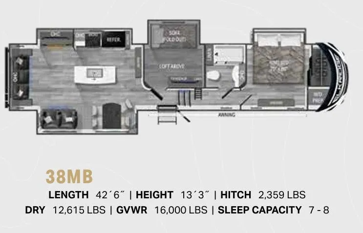 Heartland ElkRidge 38MB floor plan