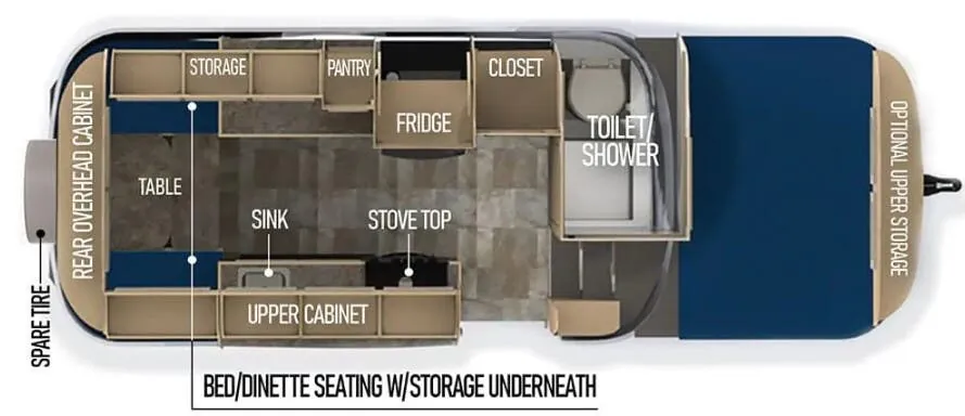 Scamp 19 Deluxe Layout A floor plan