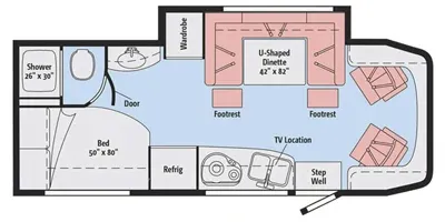 2018 Winnebago View 24J floor plan