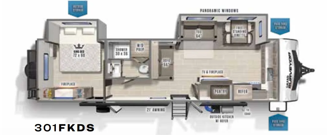 Forest River Grand Surveyor 301FKDS floor plan