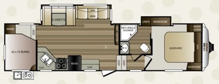 Keystone Cougar Half-Ton 284RDBWE floor plan