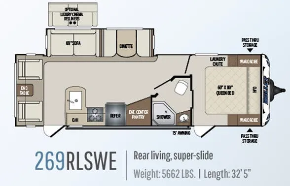Keystone Bullet 269RLSWE floor plan