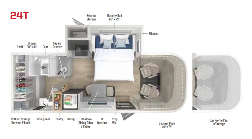 Winnebago View 24T floor plan