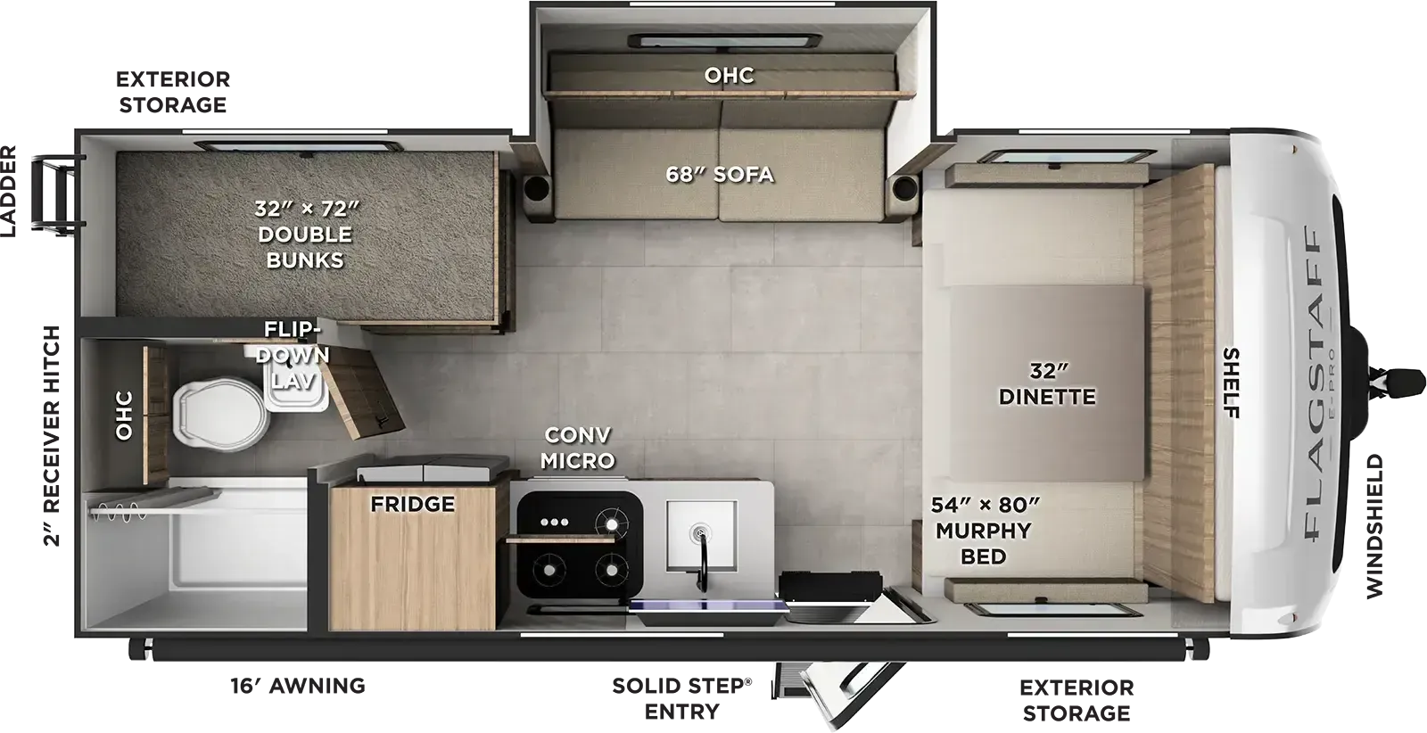 Forest River Flagstaff E-Pro E201SBH floor plan