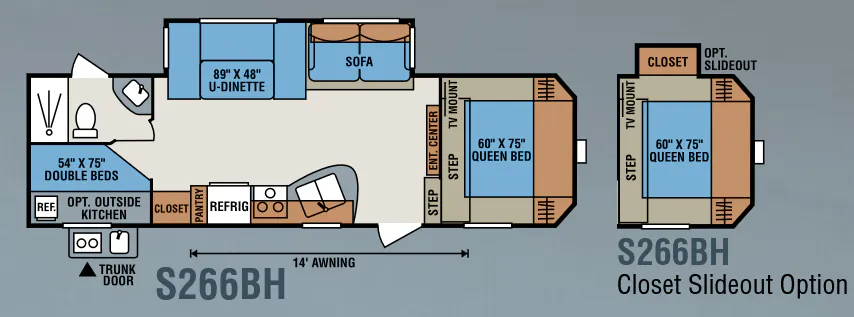 K-Z Sportsmen S266BH floor plan
