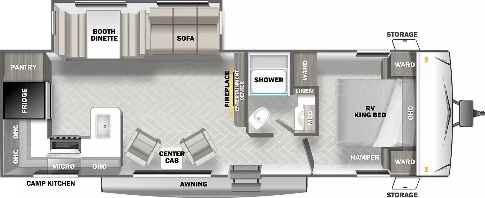 Forest River EVO T2792 floor plan