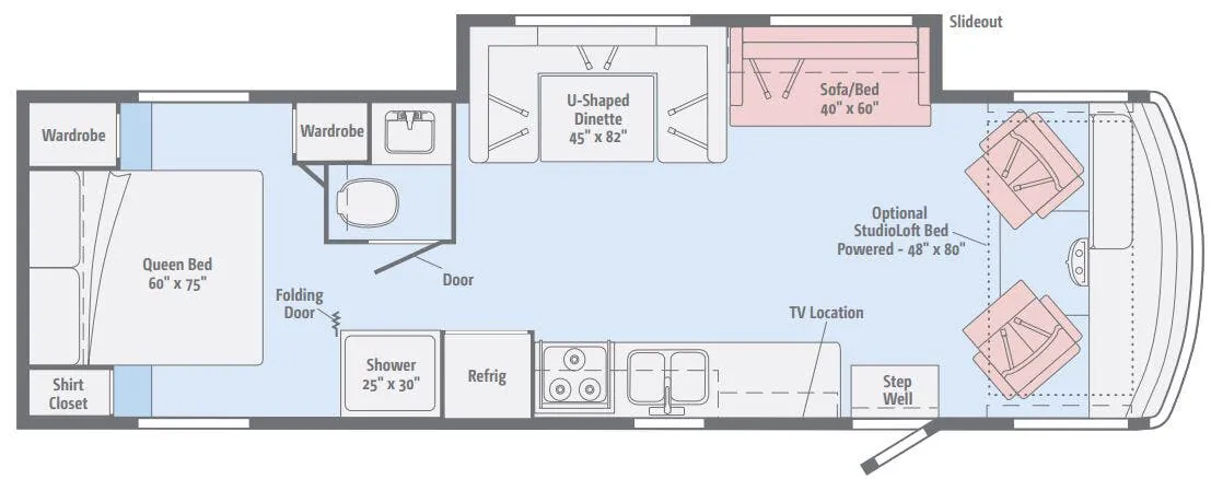 Winnebago Sunstar 31KE floor plan
