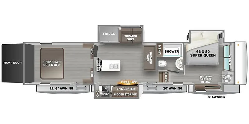Forest River RiverStone 4513DST floor plan
