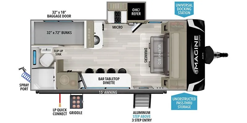 Grand Design Imagine AIM 18BH floor plan