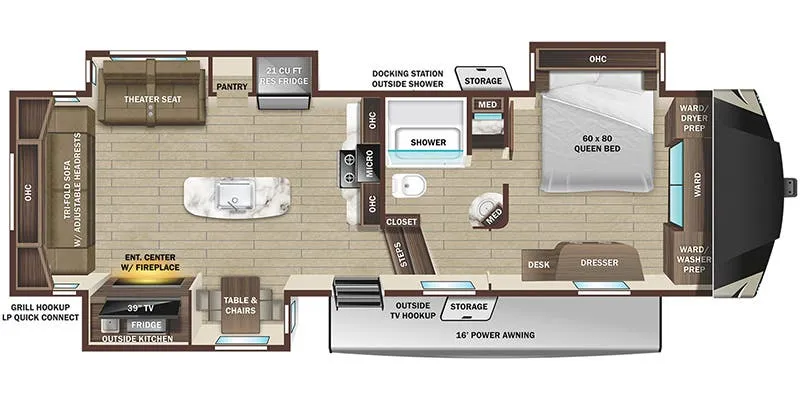 Highland Ridge Mesa Ridge 284RLS floor plan