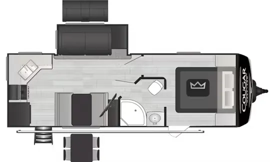 2023 Keystone Cougar Half-Ton 24SABWE floor plan