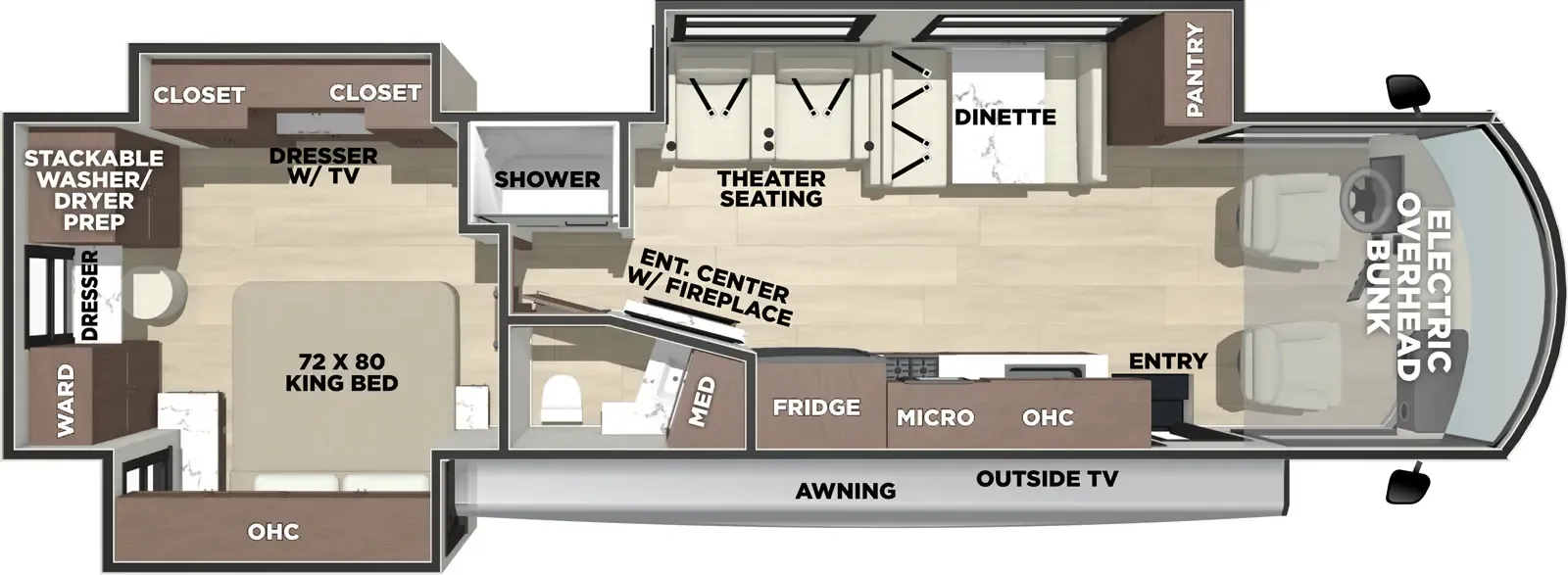 2026 Forest River Georgetown 5 Series 34M5 - Floor plan
