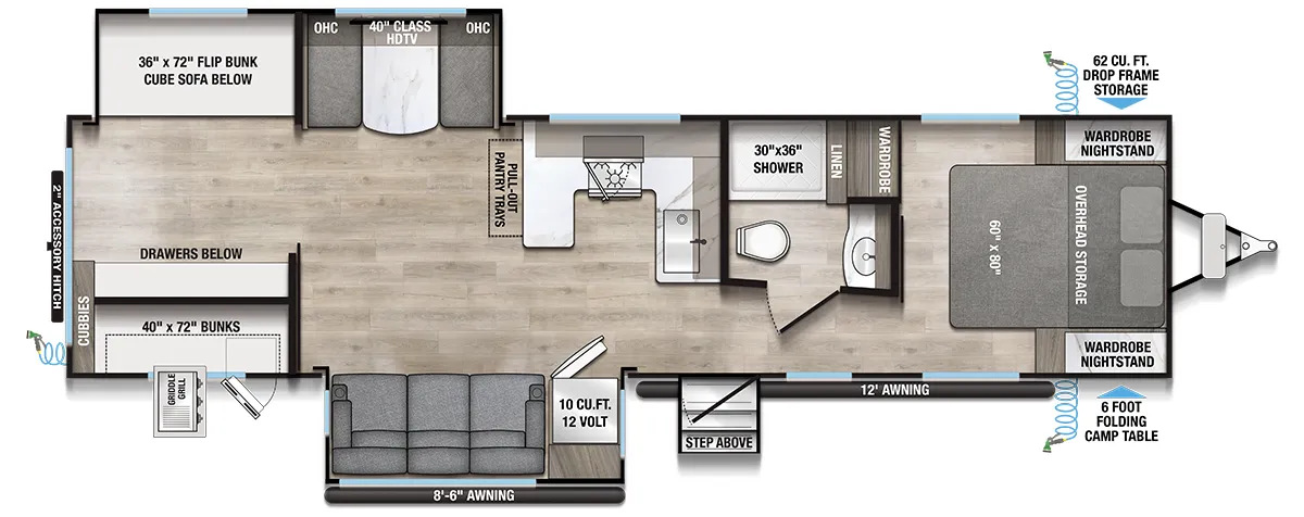 2025 Alliance RV Delta 321BH - Floor plan