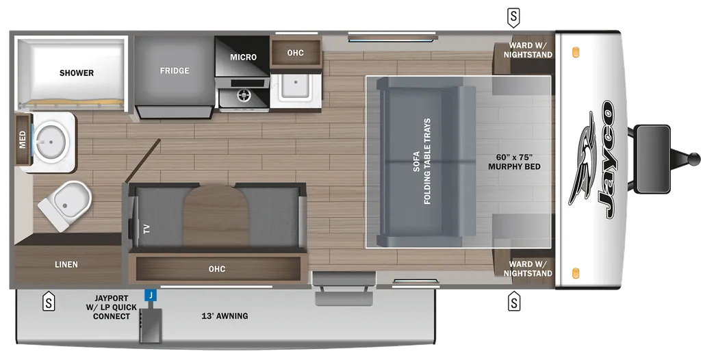 2025 Jayco Jay Feather Micro 173MRB floor plan