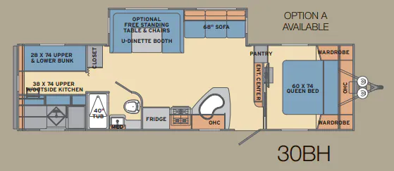 Shasta Revere 30BH floor plan
