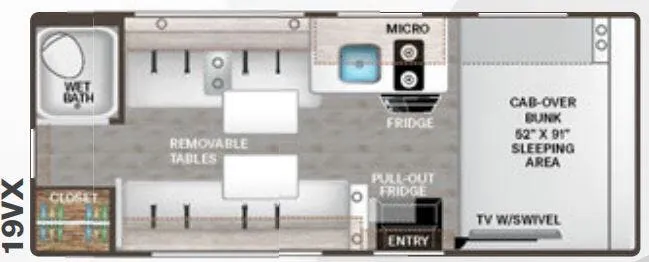 2026 Thor Motor Coach Geneva 19VX floor plan