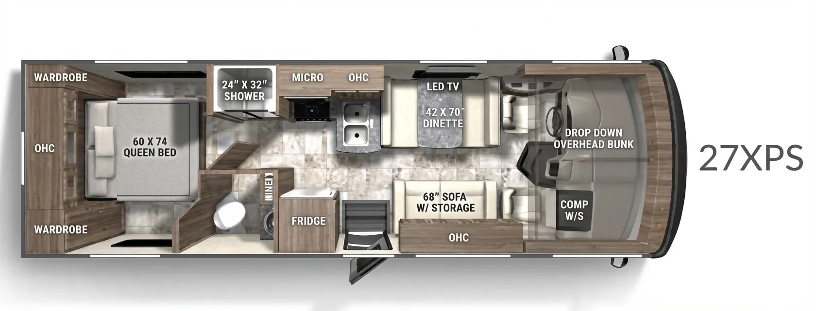 2023 Coachmen Pursuit 27XPS - Floor plan