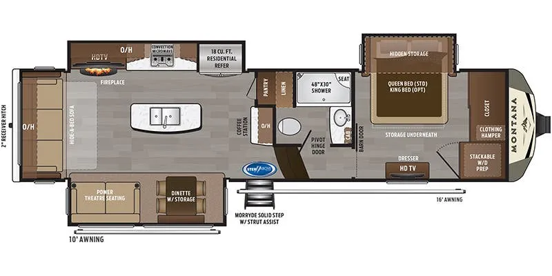 2020 Keystone Montana 3121RL - Floor plan