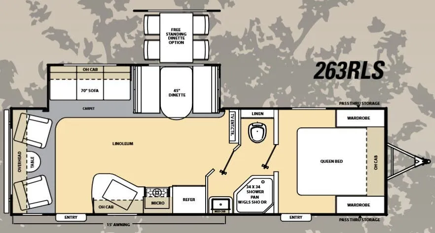 Coachmen Catalina 263RLS floor plan