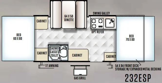 Forest River Rockwood Extreme Sports Package 232ESP floor plan