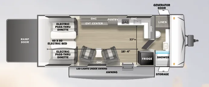 Forest River Sandstorm 2450SRX floor plan