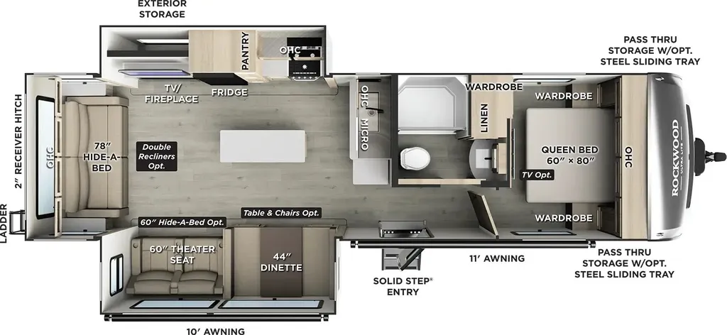 2026 Forest River Rockwood Ultra Lite 2906RL floor plan