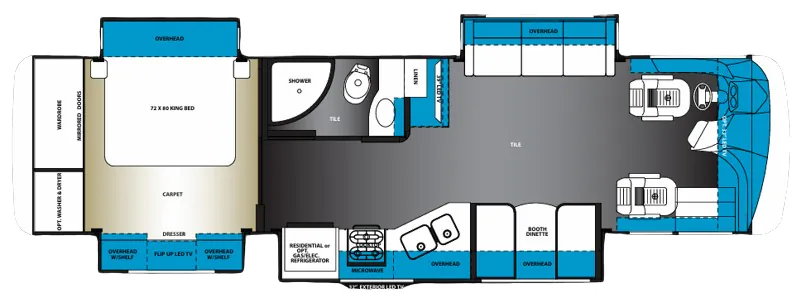 Forest River Berkshire 34QS floor plan