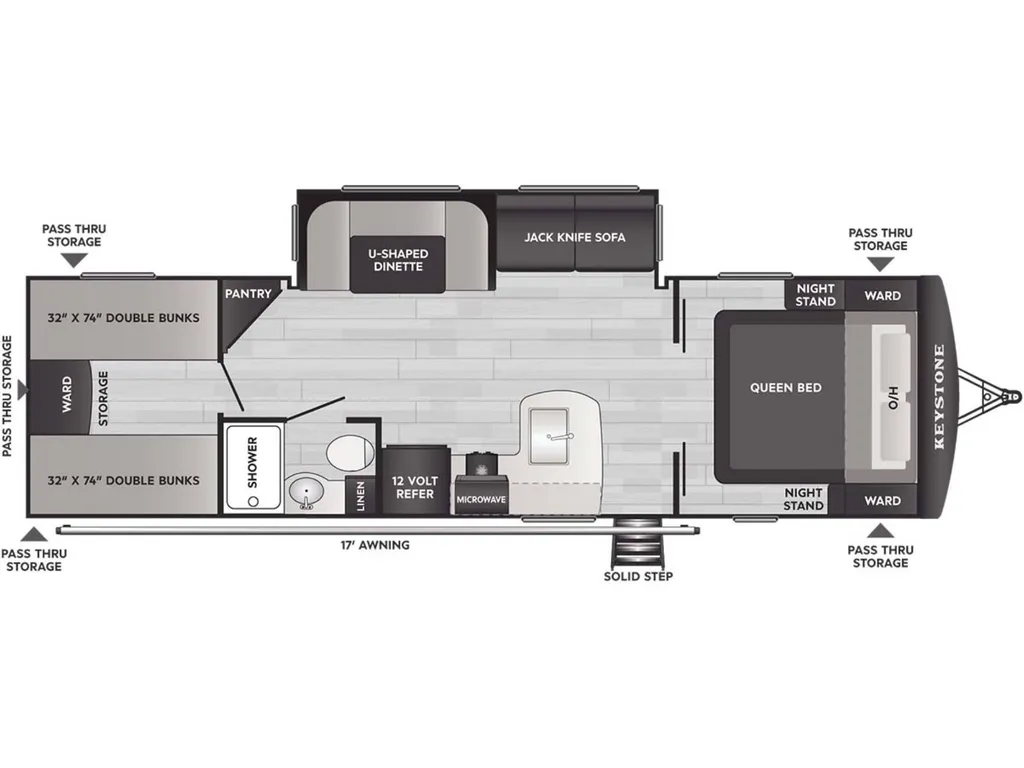 2026 Keystone Passport Classic 284QBC floor plan