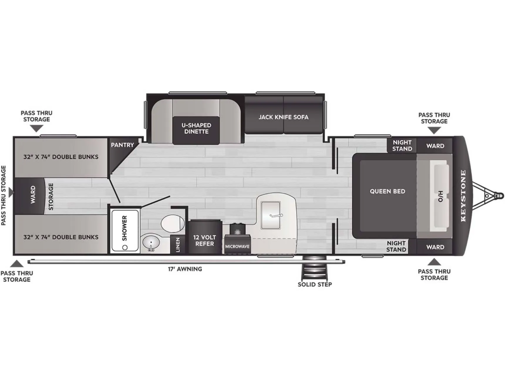 2026 Keystone Passport Classic 284QBC - Floor plan