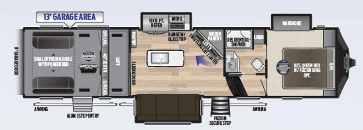 Keystone Fuzion 357 floor plan
