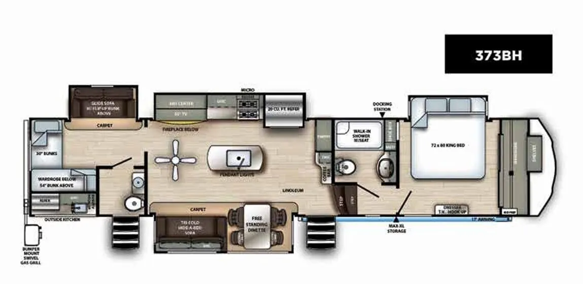 Forest River Sierra 373BH floor plan