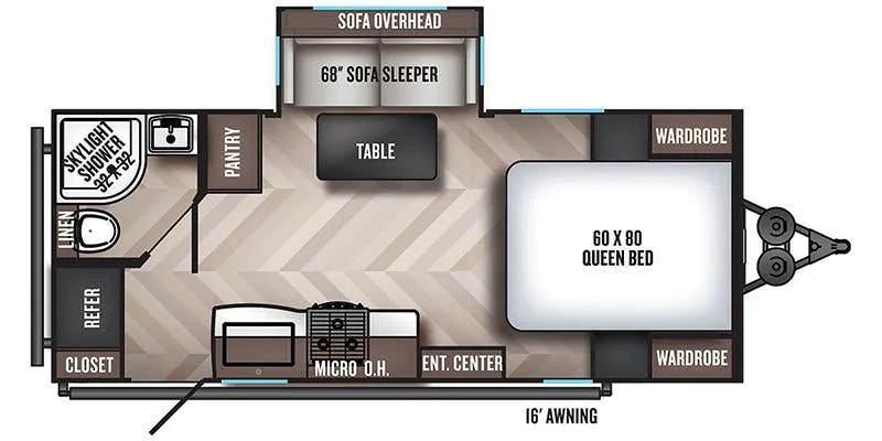 2022 Palomino Solaire 208SS - Floor plan