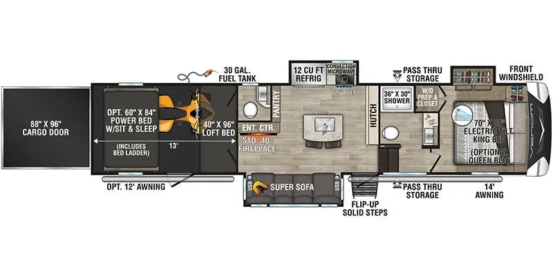 K-Z Venom V-Series V3313TK floor plan