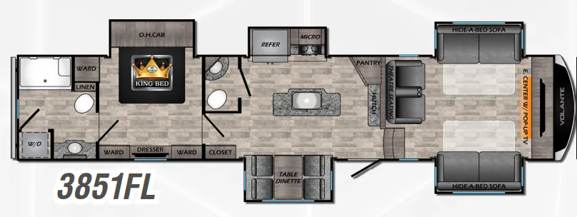 CrossRoads Volante 3851FL floor plan
