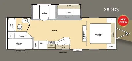 Coachmen Catalina 28DDS floor plan