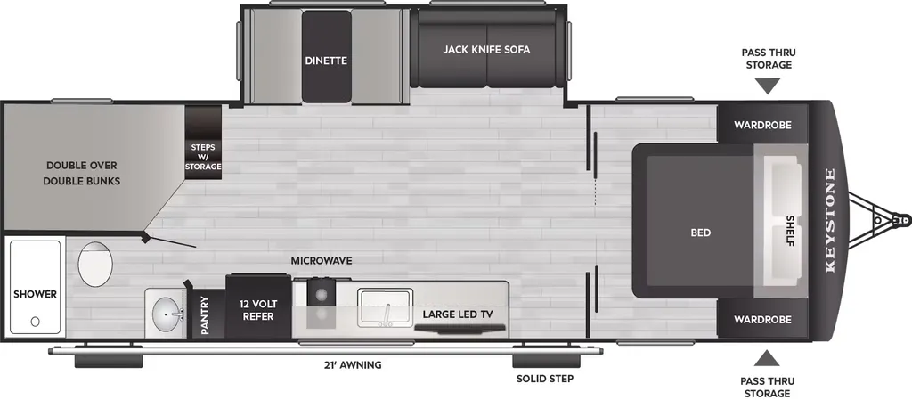 2026 Keystone Passport Classic 260BHC floor plan